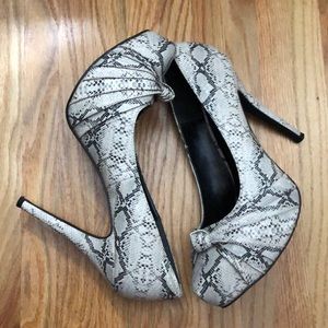 Qupid “snakeskin” heels